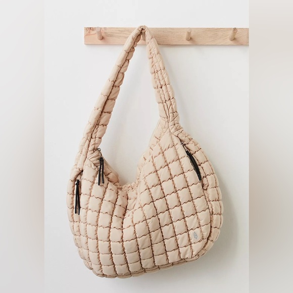 FP Movement by Free People Handbags - FP Movement Quilted Carryall Bag in Off White